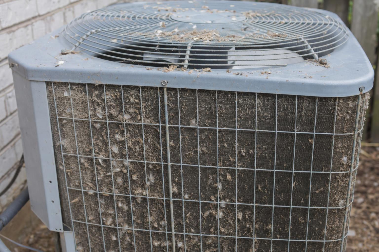 dirty condenser coils causing AC not cooling issue
