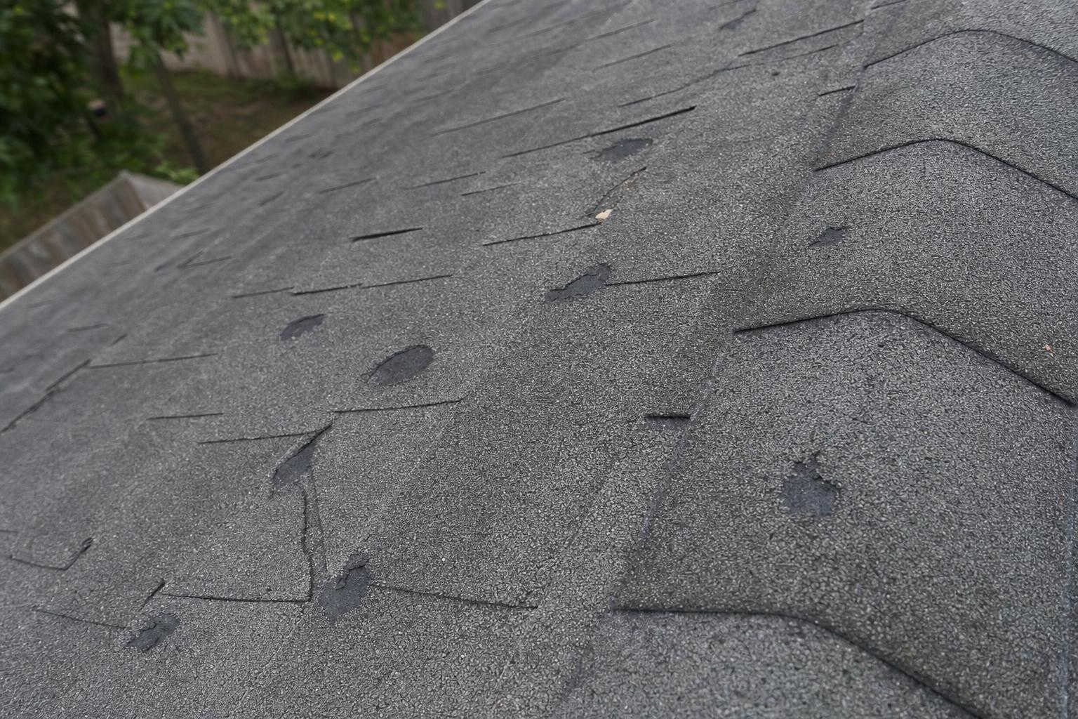 roof hail damage repair on a Duncanville home after a severe hailstorm